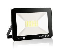 LED Foco exterior 5000LM Proyector Foco LED 6000K Blanco Frío Impermeable IP66 Luces de Seguridad Floodlight Led para jardín,garaje,fábrica[Clase de eficiencia energética A++] (Blanco Frío, 50w)