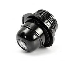 Edison Screw ES E27 Titular de la Lámpara del Bulbo Colgante Socket Negro Estilo