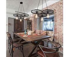 Retro Vintage Lámpara de techo, Industrial Luz de techo Metal Vintage iluminación Rústico Montaje semi empotrado Lámpara de techo Lámpara de 3×E27 Para Pasillo Porche Dormitorio Sala Cafetería Bar