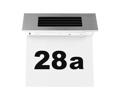 Solar Alimentado por puerta placa número Luz Acero inoxidable Solar Alimentado por LED Luz Placa Número de puerta puerta Números Outdoor Maisie Moo Luz