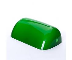 Repuesto Cristal Verde Banker Bankers Lamp Lámpara de repuesto Pantalla Mesa Cristal Pantalla Cristal