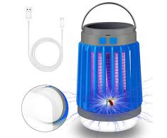 3 en 1 Lámpara Antimosquitos, Lámpara Camping Antimosquitos, Solar Mosquito Killer, Lámpara LED Zapper, Lámpara LED Mosquitos Portátil USB Recargable para Acampar, Patios, Jardin, Exterior, Interior