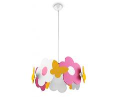 Philips Lámpara Colgante LED E27, 11 W, Rosa, 42 x 42 x 130 cm