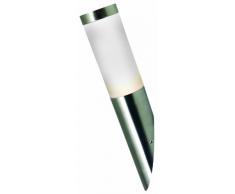 Naeve Leuchten 119050 - Lámpara de pared para exterior de bajo consumo (11 W, altura de 40 cm, diámetro de 7,5 cm, acero inoxidable y plástico), color blanco
