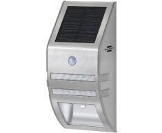 Brennenstuhl 1170780 Sol WL-02007 - Lámpara de Pared Solar (con Sensor de Movimiento, Acero Inoxidable)