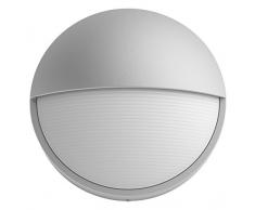 Philips myGarden Capricorn - Aplique sin sensor de movimiento, iluminación exterior, 6 W, corriente alterna, LED, aluminio, diseño moderno, blanco cálido, color gris