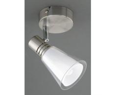 Lámpara de techo y de pared con diseño de la estufa de níquel mate, cristal satinado Briloner 2716, 1, E14, 9.00|wattsW, 230.00|voltsV