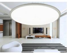 LED lámpara de techo lámpara de pared Home Style Ultralslim baño regulable con mando a distancia noche módulo X806-24W plata diámetro 500 mm