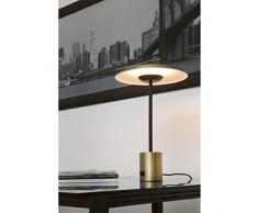 Faro Barcelona 28387 - HOSHI Lámpara sobremesa Oro Satinado/Negro 12w led 3000k