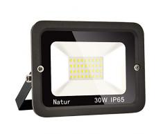 30W LED Foco Exterior Alto Brillo Proyector Led Impermeable IP65 Blanco Frío 6000K Floodlight Led Foco Exterior Iluminación para Patio, Camino, Jardín, Almacén [Clase de Eficiencia Energética A++]