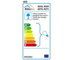raba Lux, Oslo – Lámpara de pared, metal, 60 Watts, E27, 28 x 24 x 28 cm, metal plástico, acero inoxidable, E27, 60 wattsW