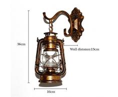E27 Vintage Retro Linterna Hierro Farol de Luces de Pared Queroseno Lámparas Apliques Lámparas de pared Lámparas de queroseno Iluminación Pared Kerosene Lámpara de Aceite de bar Cafetería Hotel