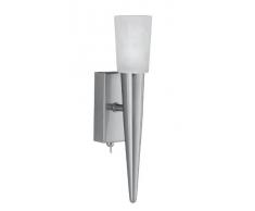 Trio 216070107 - Lámpara de pared (incluye 2 bombillas G9 de 28 W eco), color níquel mate y cristal ahumado