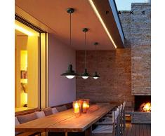 Moderno LED Colgante Lámpara De Techo De Metal De Altura Regulable Pantalla De Cristal Impermeable IP54 Exterior / De Interior Iluminación De Pasillo De Jardín Marco De Suspensión Cálido Blanco 5W