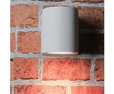 Aplique compacto de iluminación hacia abajo, lámpara de exterior para pared, color blanco, GU10 aplique, lámpara de pared, lámpara de exterior, iluminación, patio y jardín