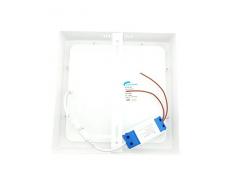 Plafón LED Cuadrado 12W 6000K Blanca Fria Superficie