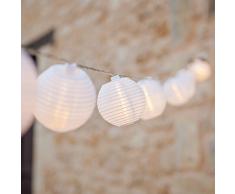 Cadena de 20 luces LED con farolillos impermeables blancos de Lights4fun