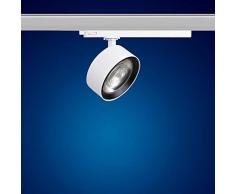 Mextronic FLOW-W - Foco LED de 3 fases para rieles de corriente (28 W, blanco neutro, para sistema de raíles)