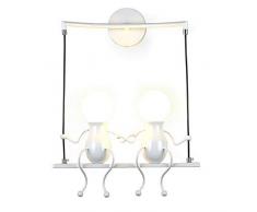 Lámpara para habitación infantil Vintage lámpara de metal lámpara de pared industrial latón acabado simple cabeza de cobre lámpara de pared con casquillos E27 Socket para casa