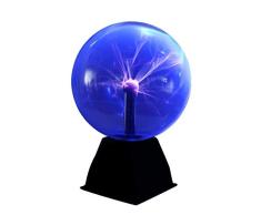 Luz de bola de plasma, luz de plasma mágica de 5 pulgadas, lámpara estática de globo táctil bola de plasma sensible al sonido, 220V, luz azul