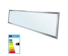 ECD Germany LED Panel ultradelgado con material de montaje 42W - 120 x 30 cm - Blanco frío 6000K - Ultrafino 3010 lumens - Lámpara empotrada en el techo - Diseño moderno y de alta calidad