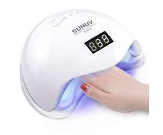 SUNUV Lampara Uñas de luz LED Secador de uñas de gel 36W/48W con temporizador, Sensor para uñas de gel y Toe Nail Curing SUN5