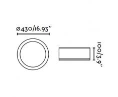 Faro Barcelona 63399 - KAO plafon cromo led 35w 3000k