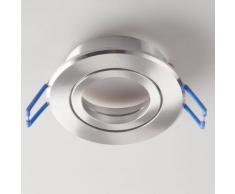 Anillo de instalación de techo Marco montaje empotrado Aro empotrable orientable fabricado en aluminio cepillado para GU10 MR16 GU5,3 G4 Spot LED, LED High power Spot, normal Halógeno, EBRRDAL5225ST 5225
