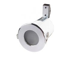 Lyco Downlight fuego nominal foco empotrable de bajo voltaje cromo cepillado Max, 1 x 50 W MR16 Bombilla