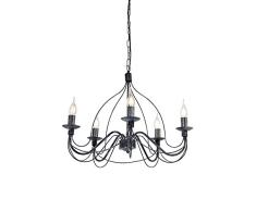 QAZQA Clásico/Antiguo Lámpara de araña clásica gris - ZERO BRANCO 5 Acero Redonda Adecuado para LED Max. 5 x 40 Watt