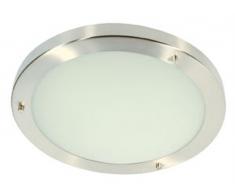Oaks Lighting RHONDO/30 CH - Lámpara de techo para baño, bombilla incandescente de 80 W, 9 x 30,5 cm, color cromado brillante