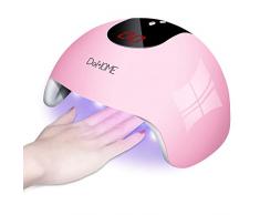 DeNOME Lámpara LED UV Uñas Profesional Maquillaje Uñas/Sensor para uñas de gel y Toe Nail Curing/con 3 Temporizadores(Rosa)