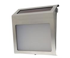 Funciona con energía solar LED luz de la puerta número de casa señal de número letras pared iluminación de acero inoxidable personalizada doorplate