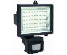 Electraline 63021 - Proyector halógeno (con detector, 27 W, 45 LEDs), color negro