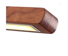 Lámpara colgante LED Azanaz Mesa de comedor rústica regulable 35W con altura regulable Control remoto Lámpara colgante Comedor, estudio, sala de estar, cocina (Imitación caoba)