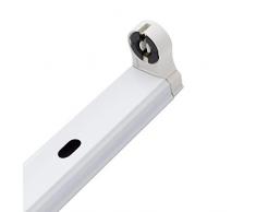 Regleta para Tubo LED T8 de 600mm AluminioAluminio