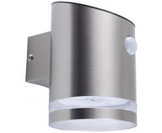 Smartwares 5000.701Â - Aplique solar con PIR acero/acero inoxidable integrado, gris [Clase de eficiencia energÃ©tica A++]