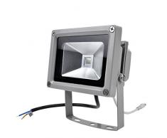 Foco Proyector LED 10W RGB - foco proyector de exterior LED AC85 - 265V 16 Colores Impermeable con Mando a distancia