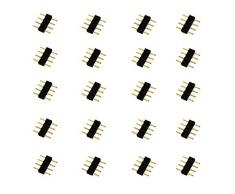 LitaElek 4 pines conectores RGB LED Macho a conector macho tira de LED LED strip enchufe adaptador para SMD 5050 3528 2835 RGB LED luces de tira cinta del LED (20pcs)