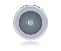 Ebilun Lámpara LED de inducción con sensor de movimiento, 3 pilas AAA (no incluidas), color blanco