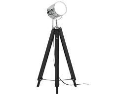 [lux.pro] Lámpara de pie trípode (1 x base E27)(64cm - 140cm) diseño industrial - tres pies - tres patas - trípode telescópico - cromo