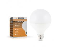 SEBSON E27 15W LED (Equivale de 100W, Calido Blanca, 1450lm, bombilla LED, 160º Haz de luz, 230V AC)