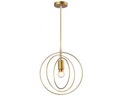 Xindaxin® Lámpara colgante industrial,Lámpara de techo metal Retro Vintage rústico,E27 Lámparas de araña para en cocina,escalera,dormitorio,salon,Diámetro 30cm(No contiene bombillas)