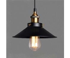 Loft lámpara colgante E27/90-220v Vintage Lámpara Industrial Lámpara Colgante Retro Lámpara, Adecuado para Restaurante, Bar, Cafetería, etc, Color Negro
