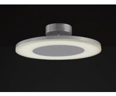 Mantra - Lámpara de techo plafón Led 1 x 36 Watios, colección Discobolo. Realizada en Aluminio anodizado y acrílico de alta calidad. Color Aluminio.