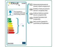 sollux Lighting Lagos 1 - Lámpara de techo, acero, color negro