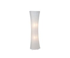 Lámpara de pie de papel clásica, 2 bombillas con casquillo E27de 60 W como máx., metal / Papel de arroz, blanca