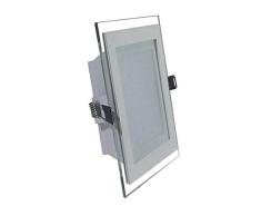 V-TAC 4547 - Luminaria de techo empotrable cuadrada led (cristal 18 W 6000 K luz blanca fría 1620 lm ángulo de dispersión de 120° 198 x 198 mm exterior 40 mm con fuente de alimentación no regulable VT-1881G SQ)