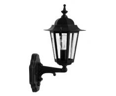Brilliant 40297/06 Crown - Lámpara de pared para exterior con detector de movimiento (1 bombilla de 60 W), color negro