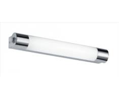 Trio 281570606 Serie 2815 - Aplique, bombilla incluida, SMD, LED, 6 W, 600 lm, 3000 K, 230 V, A+, IP44, 6 x 44 cm, metal, cromo
